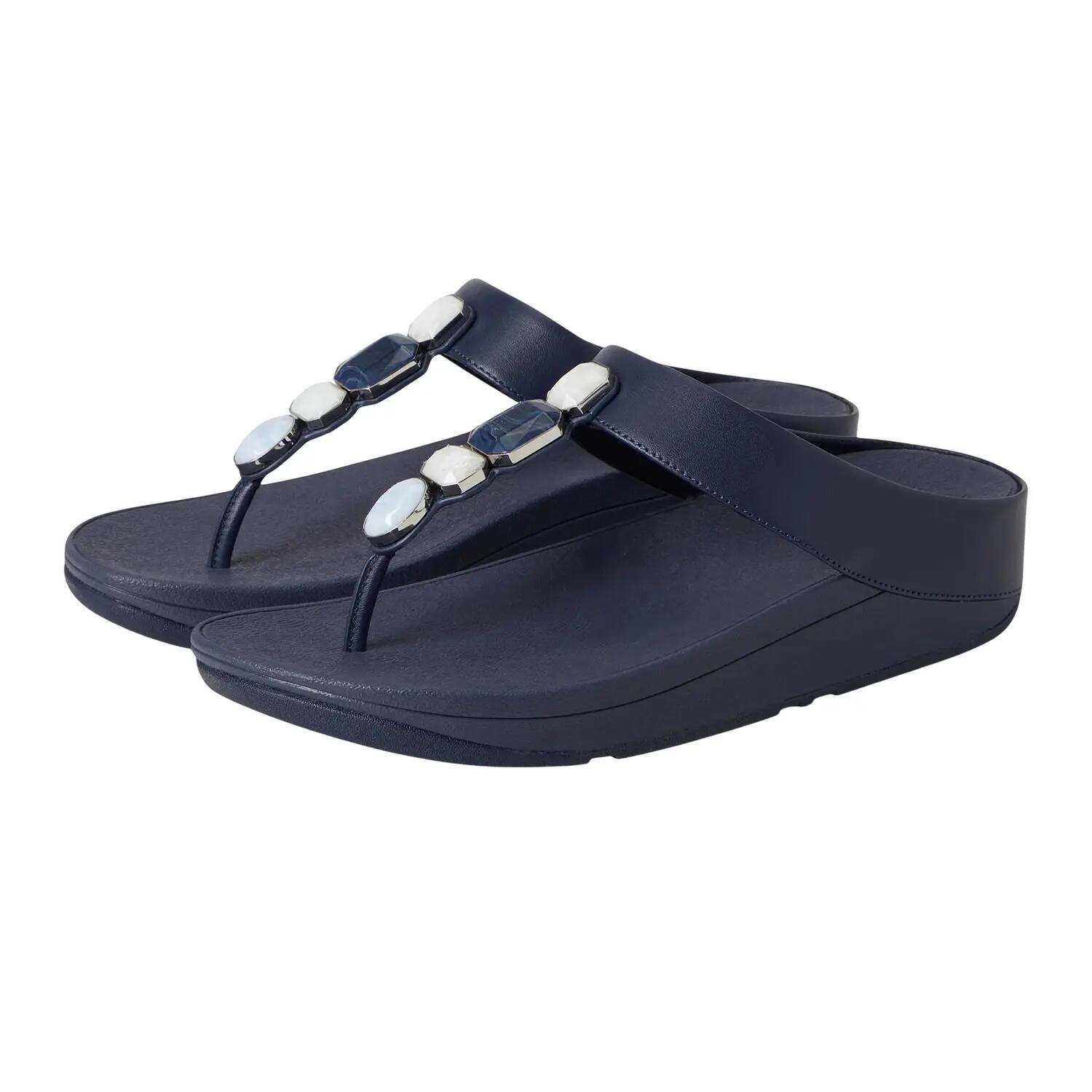 Sandales Motif/style Pierre FINO Femme (Bleu Nuit) 6/6