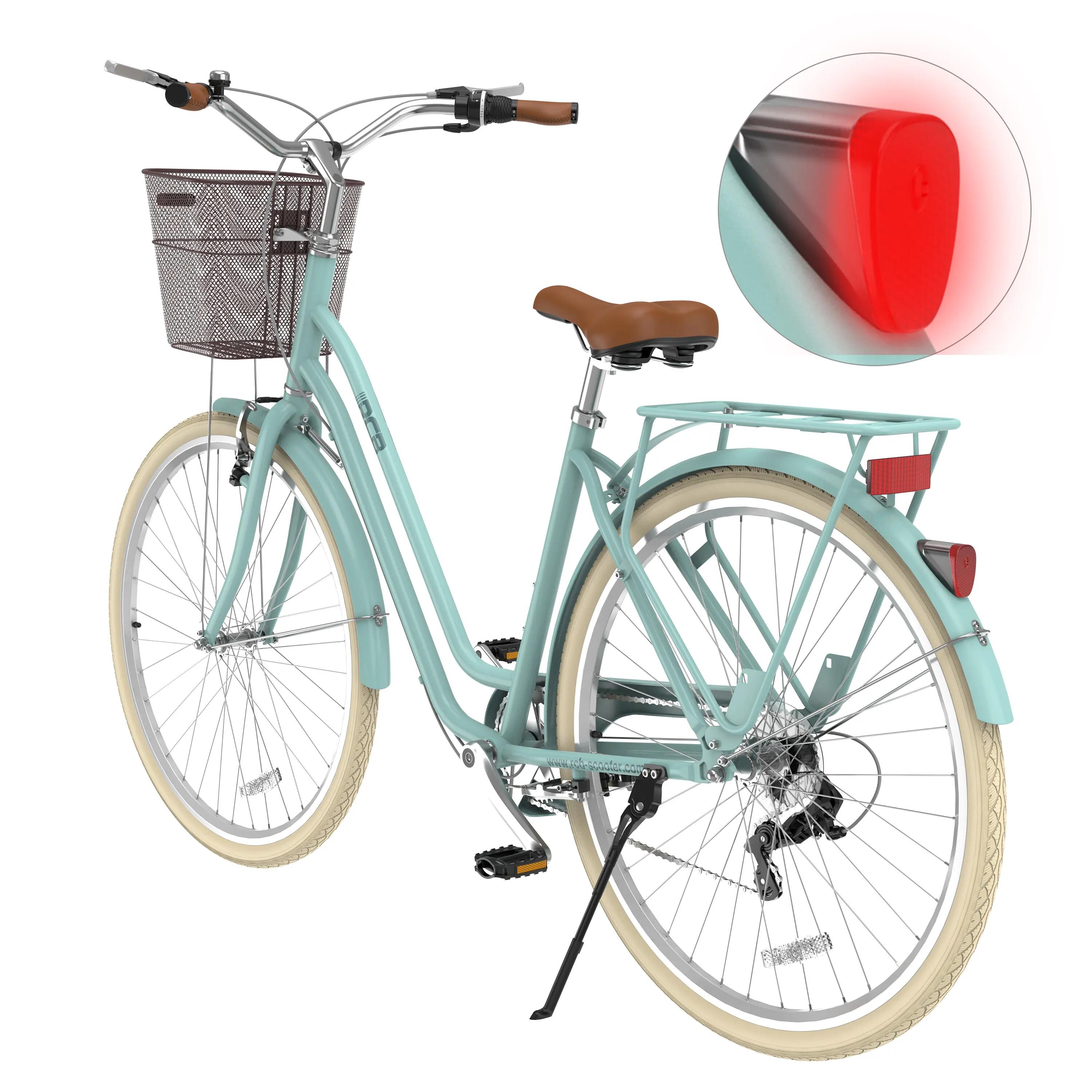City Bike GK6,28" Low Step Ladies Aluminium 6-Speed Bike, Basket & Rear Rack 2/10