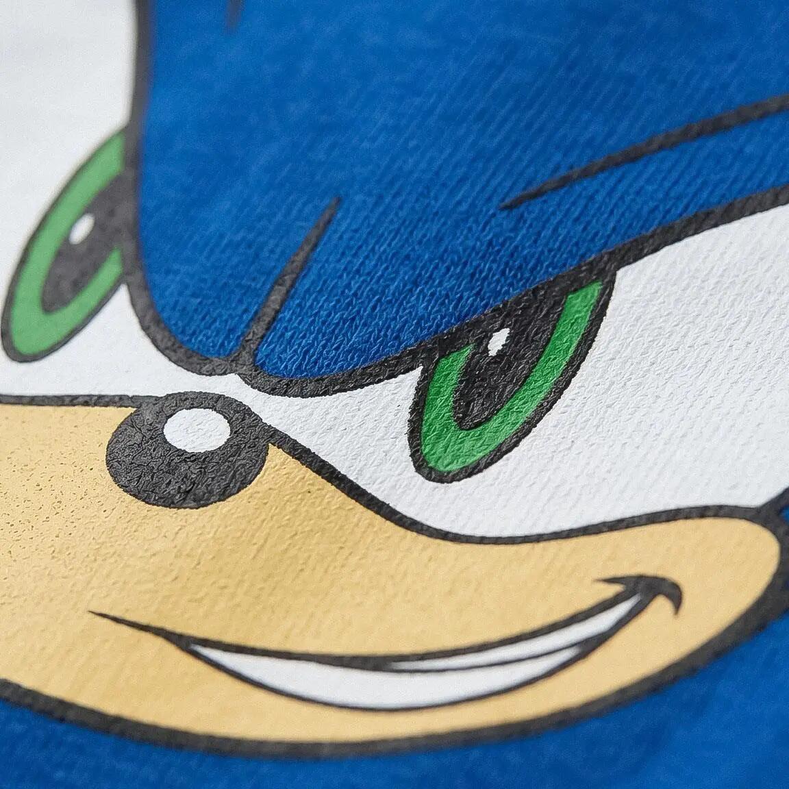 Sudadera Infantil Sonic de Felpa French Terry Suave con Estampado Azul 3/7
