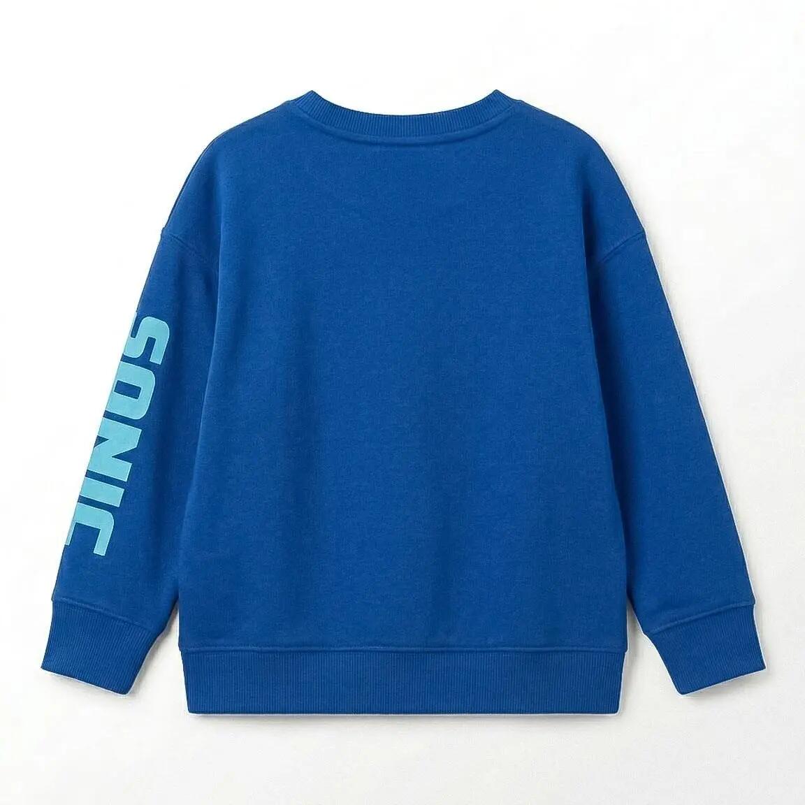 Sudadera Infantil Sonic de Felpa French Terry Suave con Estampado Azul 2/7