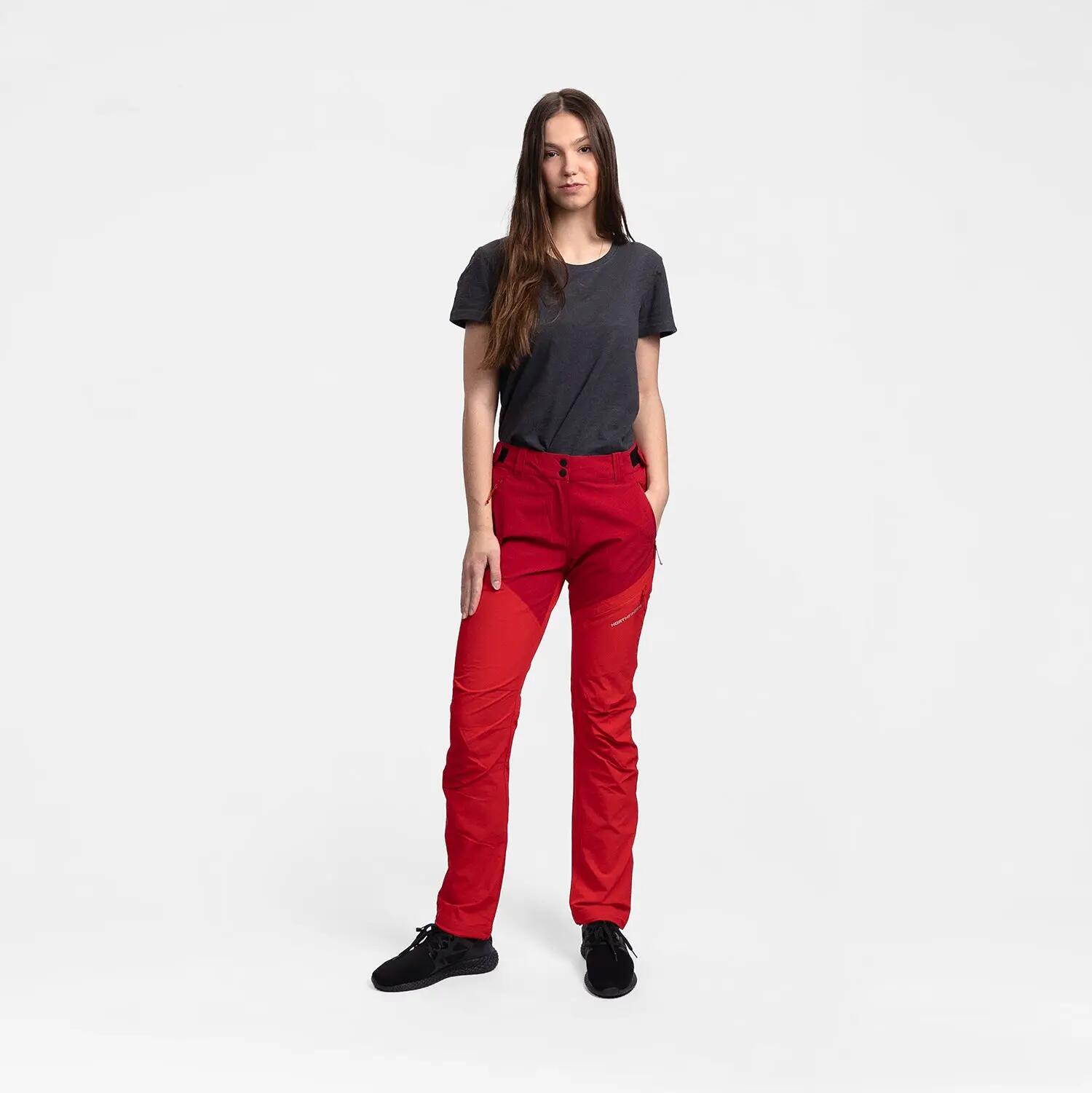 Dámské turistické kalhoty 4-way stretch PLARET1 3/4