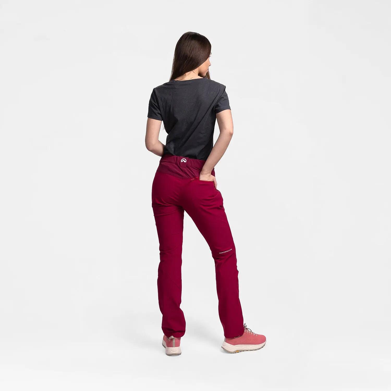 Dámské turistické kalhoty 4-way stretch PLARET1 3/4