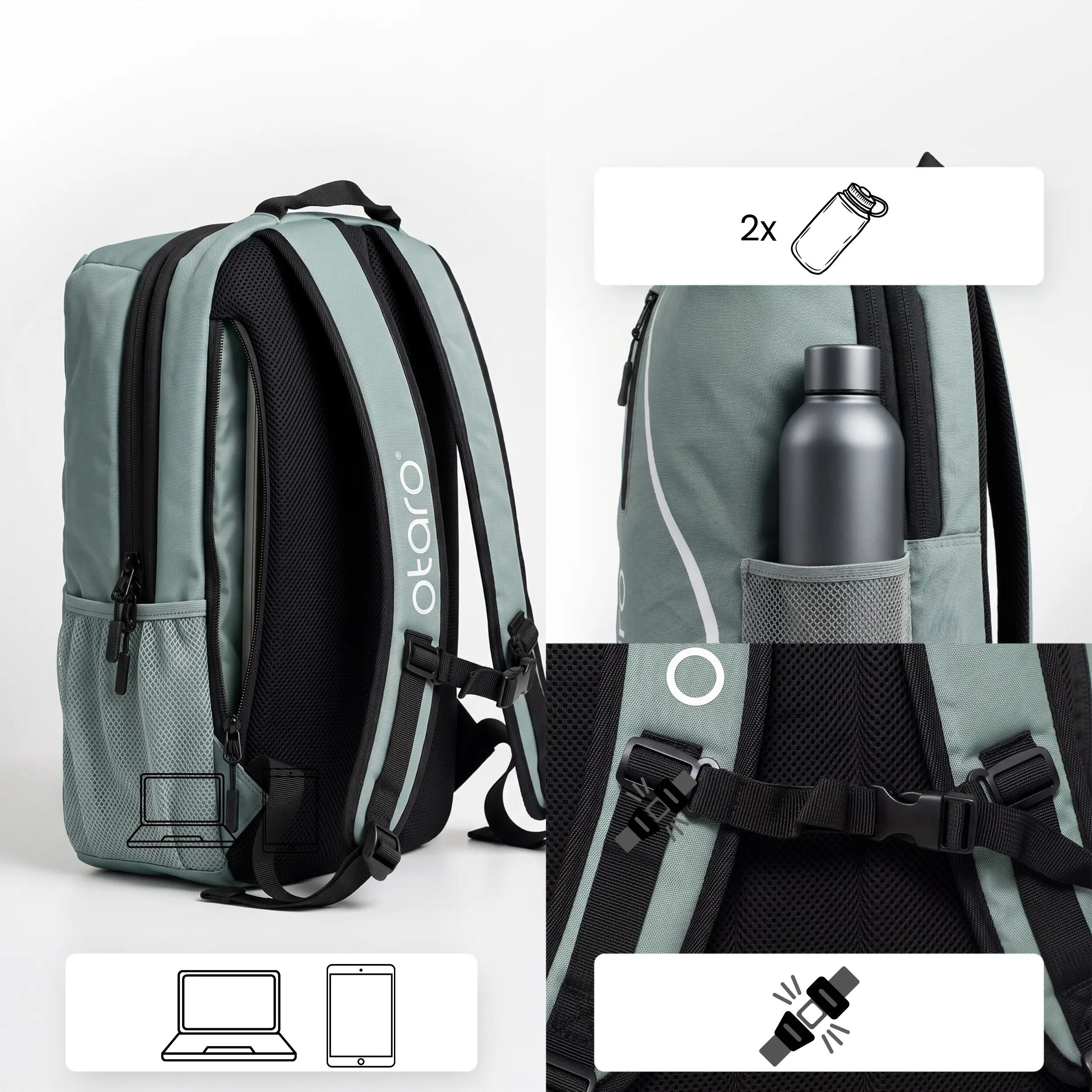 Sac à dos de tennis 1-2 raquettes & chaussures | Classic 30L Vert matcha 6/8