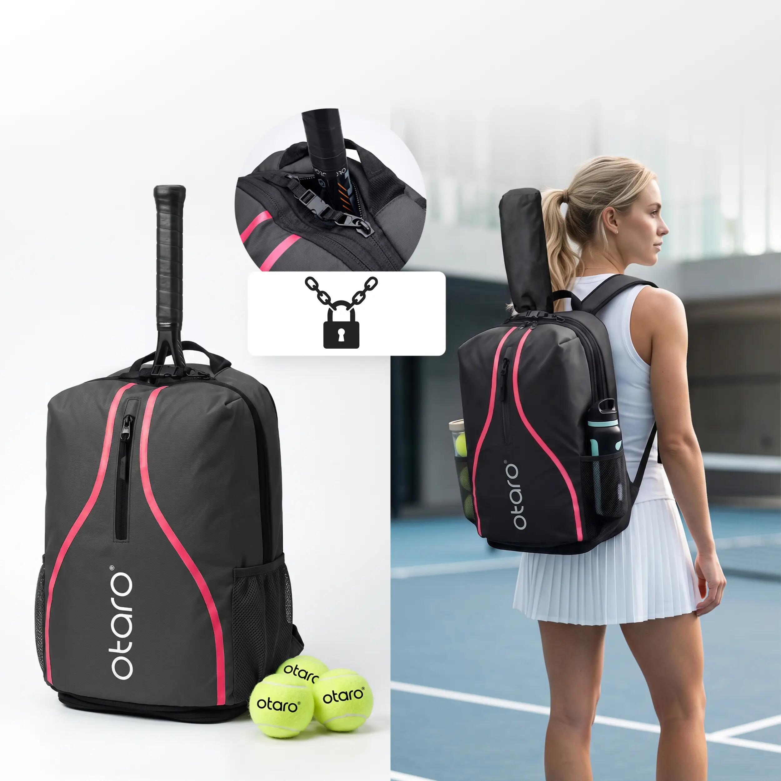 Zaino da tennis con vano scarpe 1-2 racchette | Classic 30L Rosa 2/8
