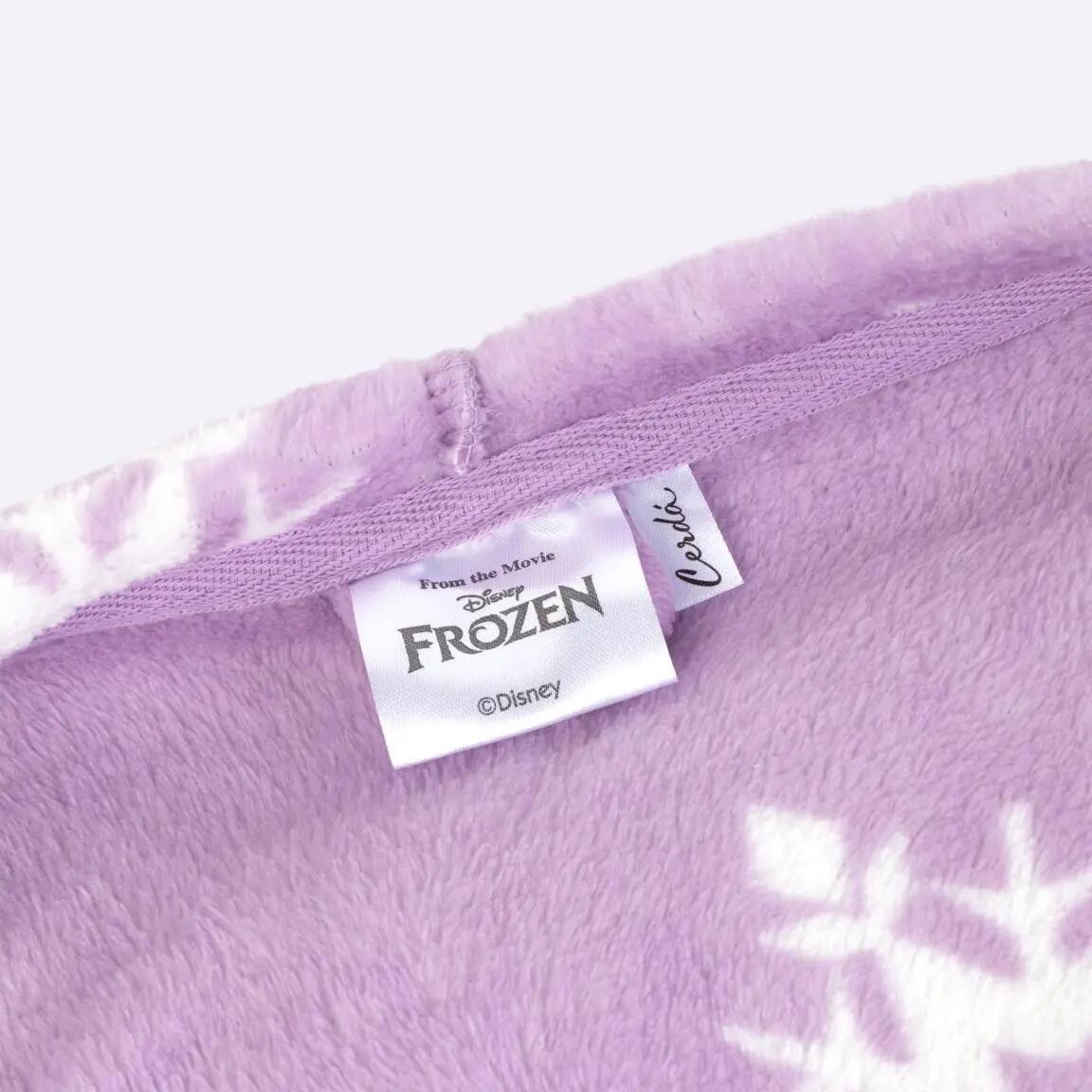 Peignoir Enfant Frozen Coral Fleece avec Capuche et Ceinture Lilas 5/6