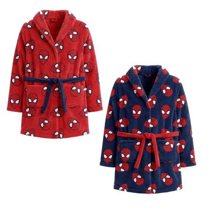 Peignoir Enfant Avengers Coral Fleece pour le Bain et la Douche Bleu Marine