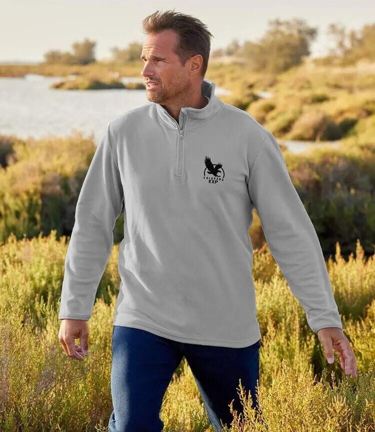 4er-Pack Herren Maxi-Comfort Microfleece-Pullover 5/8