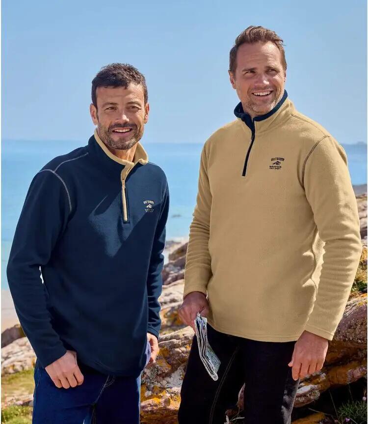 2er-Pack Pullover Outdoor aus Microfleece 2/7