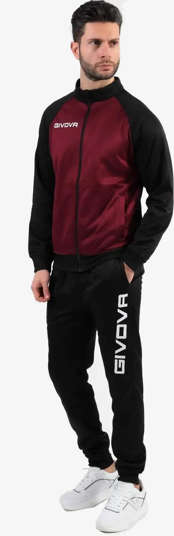 Set sportivo Givova Cuba Borgogna-nero Borgogna 2xl 4/7