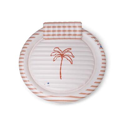Swim essentials zonnebad rond - beige - saint tropez - 201 x 201 x 38 cm