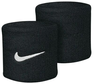 Swoosh badstof polsband (set van 2) (marineblauw)