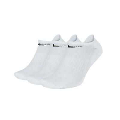 Nike everyday gedempte no-show sokken, 3-pack blanco