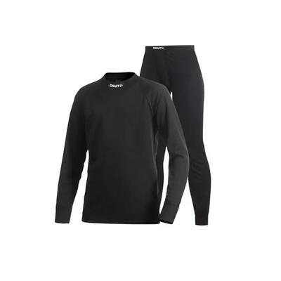 Thermo Set Craft Core Dry Baselayer Nero per bambini (122/134)
