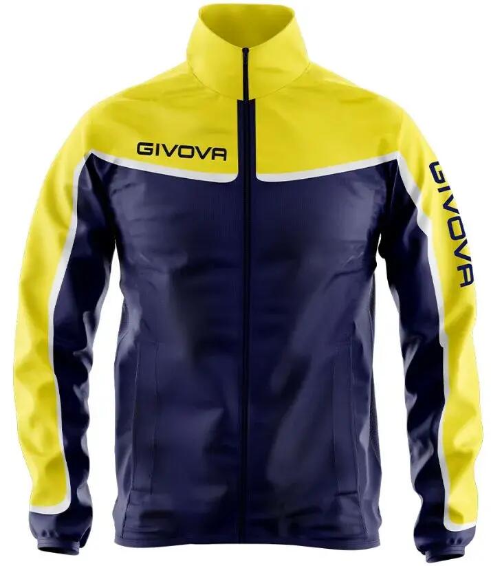 Giacca impermeabile (k-way) uomo givova blu/giallo 1/1