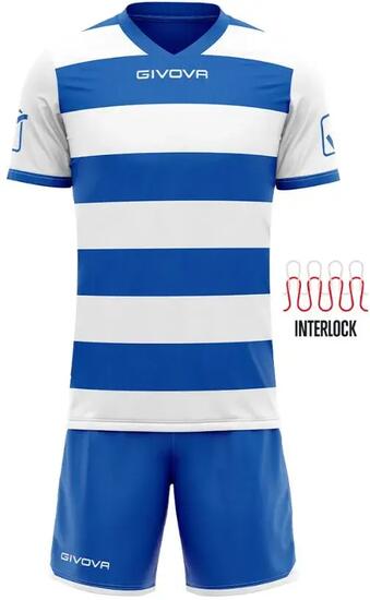Sportset Givova Rugby Wit-koningsblauw