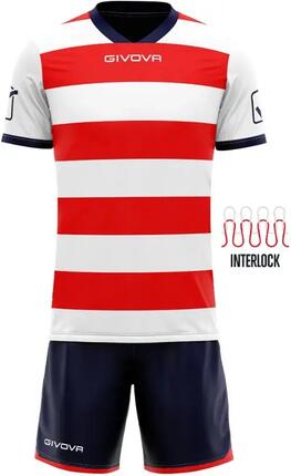 Sportset Givova Rugby Wit-rood Blauw