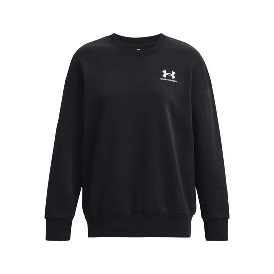 Damen-Sweatshirt Under Armour Essential Flc Os Crew Schwarz Schwarz