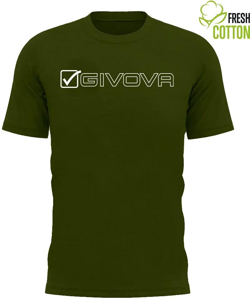T-shirt en coton Givova Mondo Vert Militare Vert 1/3