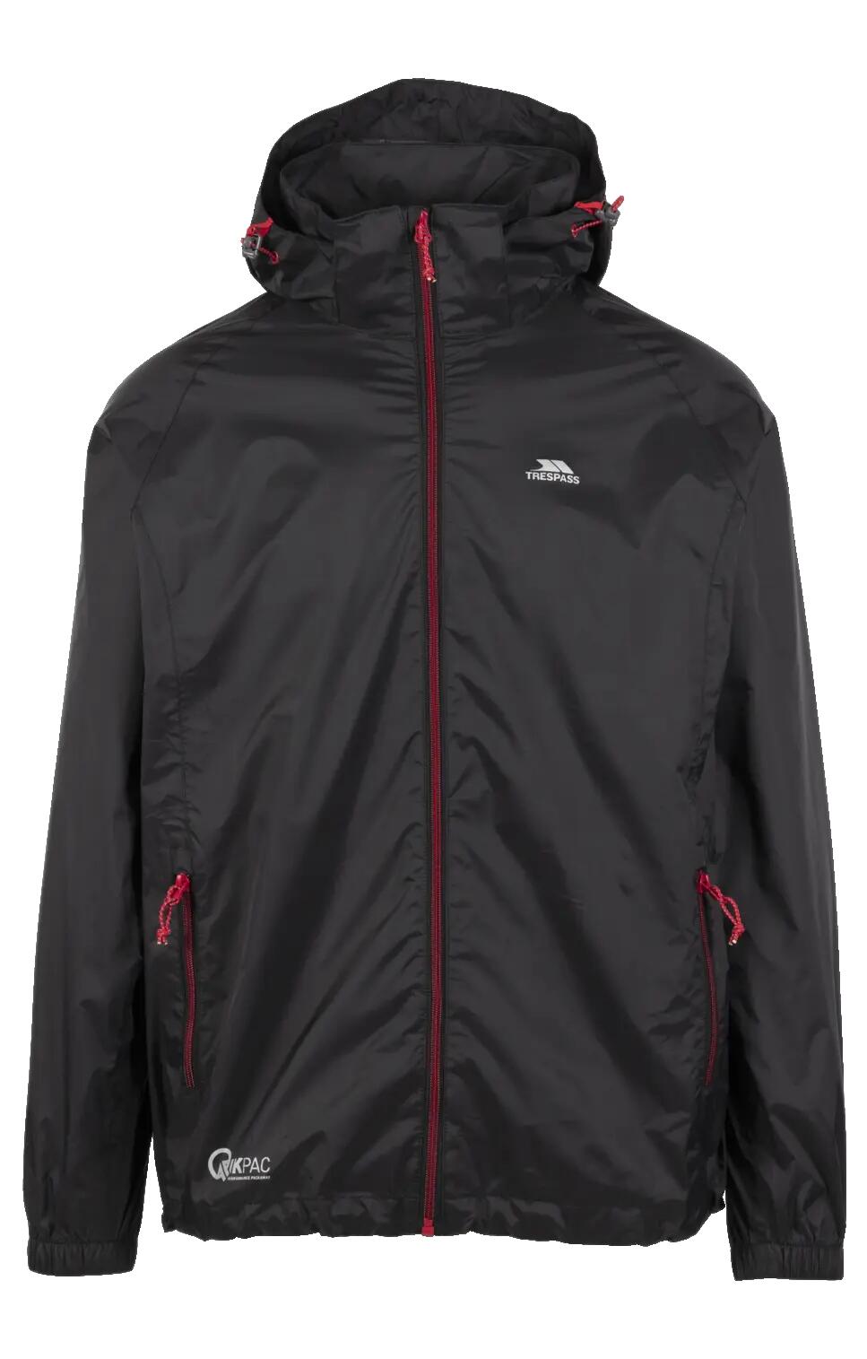 Product image: Trespass Qikpac X - Packaway unisex Jkt Negru/rosu
