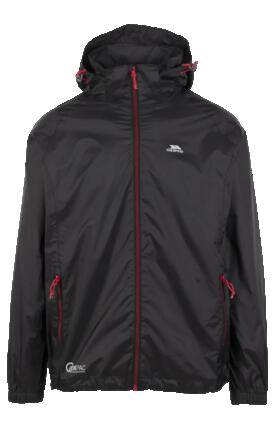 Trespass Qikpac X - Veste Packaway Unisexe Noir/rouge