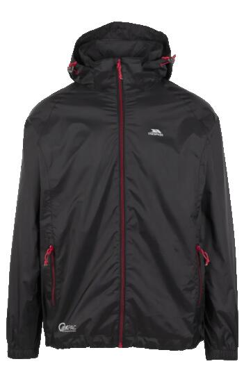 Trespass Qikpac X - Veste Packaway Unisexe Noir/rouge