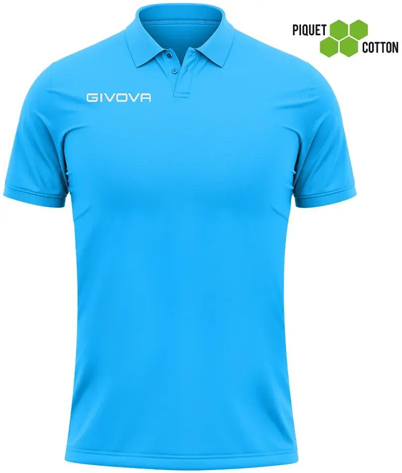Poloshirt Givova Polo Cotone Piquet Zomerblauw 1/4