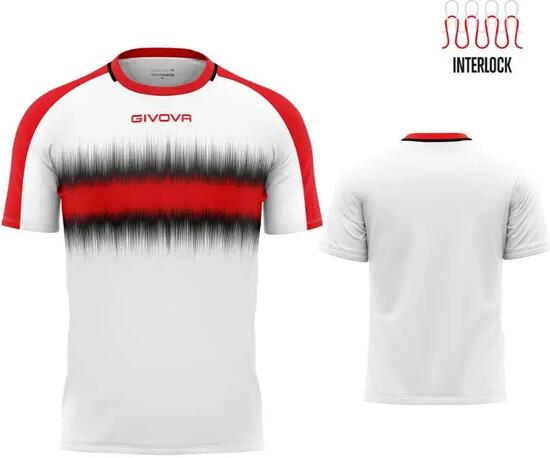 T-shirt uomo givova rosso/nero