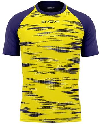 Givova Pixel T-shirt de sport bleu-jaune