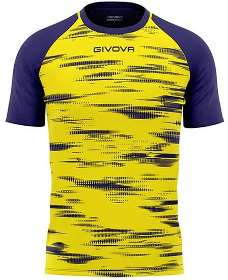 Givova Pixel T-shirt de sport bleu-jaune