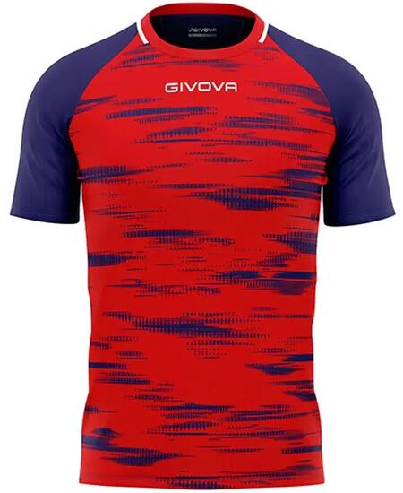 T-shirt de sport Givova Pixel Rouge-bleu Rouge