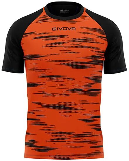 T-shirt de sport Givova Pixel Orange-noir Orange