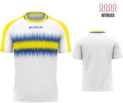 T-shirt uomo givova giallo/azzurro