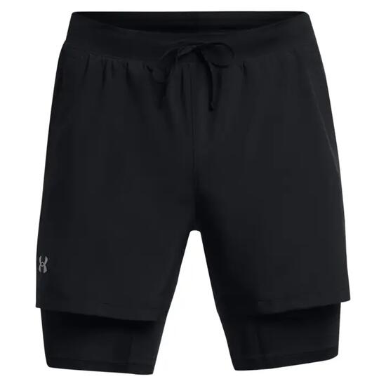 Short 2-en-1 Under Armour Launch 5in Noir Homme