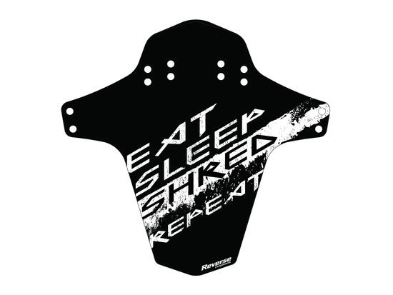 Reverse Mudfender Eat Sleep Shred Repeat Schwarz-Weiß