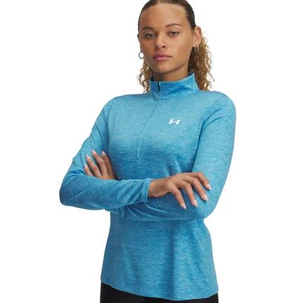 Tech" Oberteil für , mit halbem Reißverschluss Damen Pink/Weiß