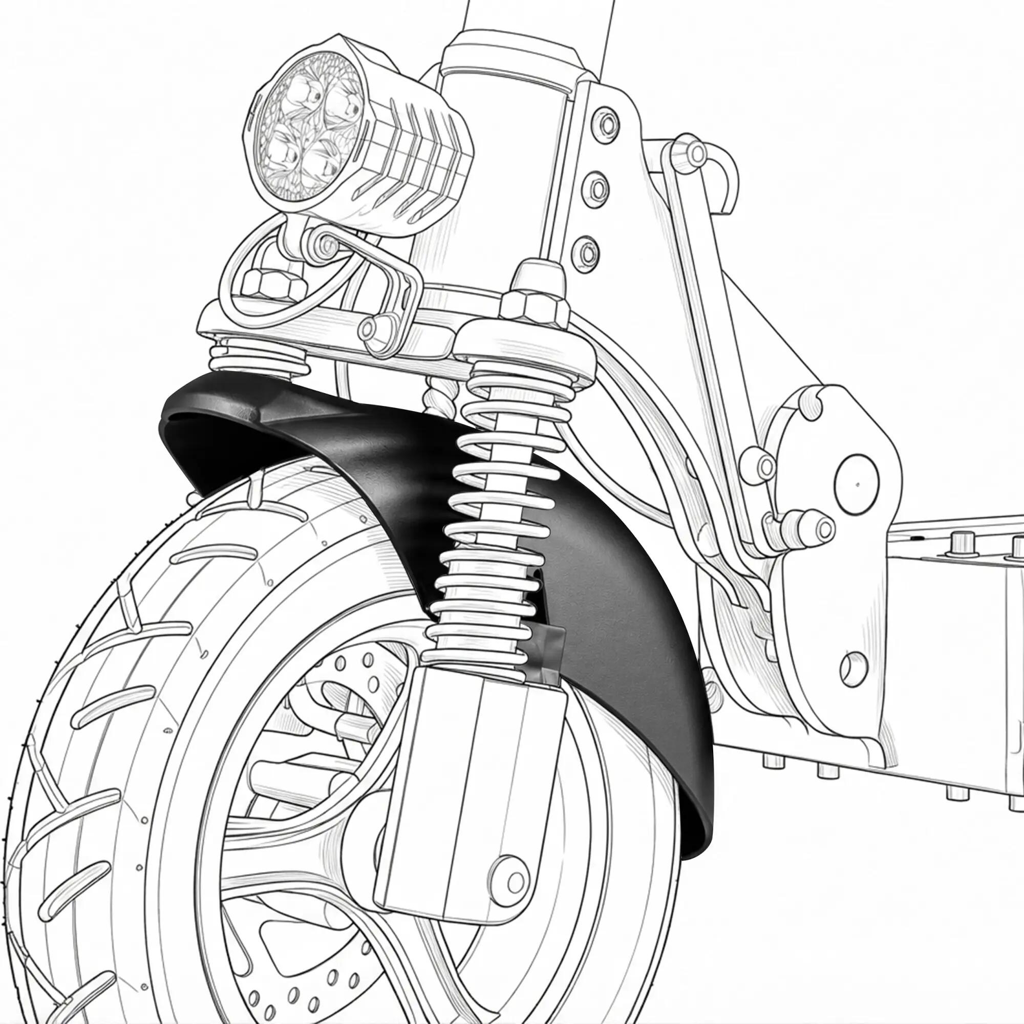 Parafango anteriore dello scooter – Compatibile con AR2 / ECROSS Pro Lite / Pro 2/4