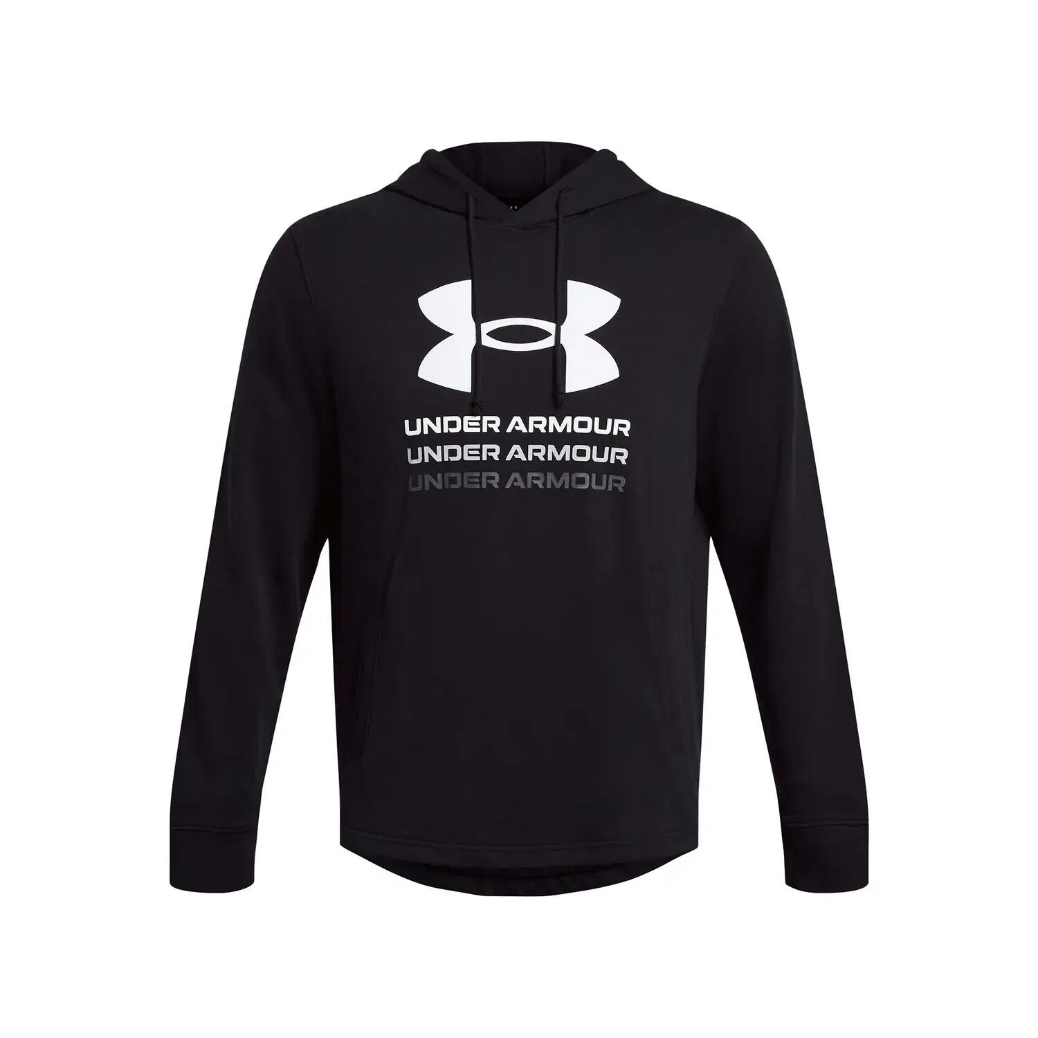 Hanorac pentru bărbați Under Armour Rival Terry Graphic Hood Negru