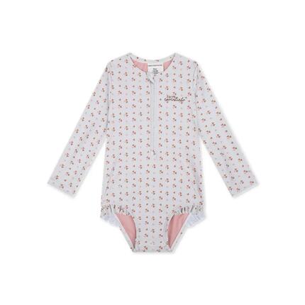Swim Essentials Uv Swimsuit Girls With Long Sleeves - Old Pink - Cozy Hearts