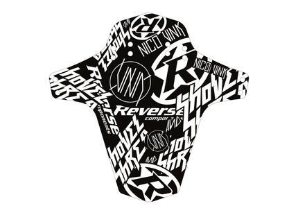 Reverse Mudfender Nico Vink Stickerbomb Schwarz-weiß
