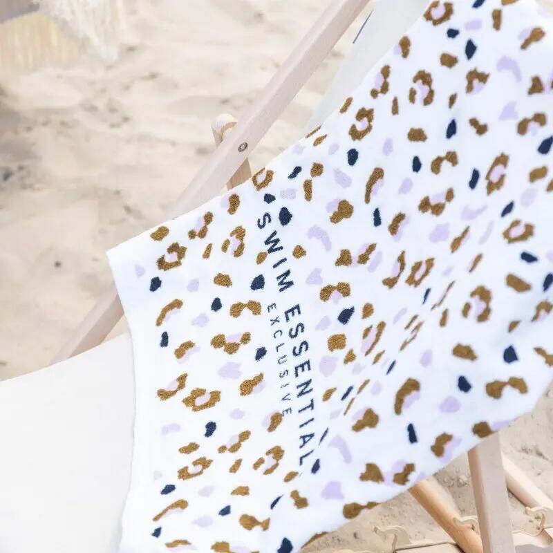 Serviette de Plage Swim Essentials Coton - Kaki - Léopard - 135 X 65 Cm 2/5