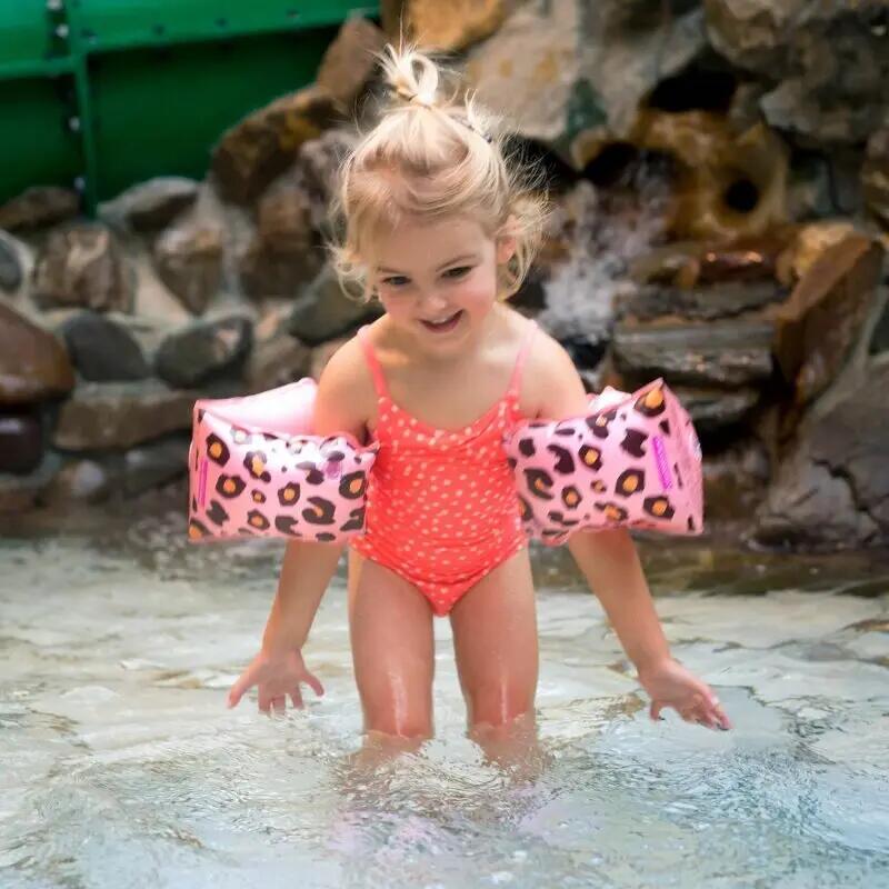 Swim Essentials Arm Bands - Rosé Gold - Safari Chic 5/7