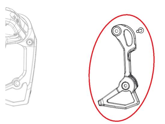 Sram Rear Derailleur Carbon Inner Cage Rival Axs E1 Max. 36t