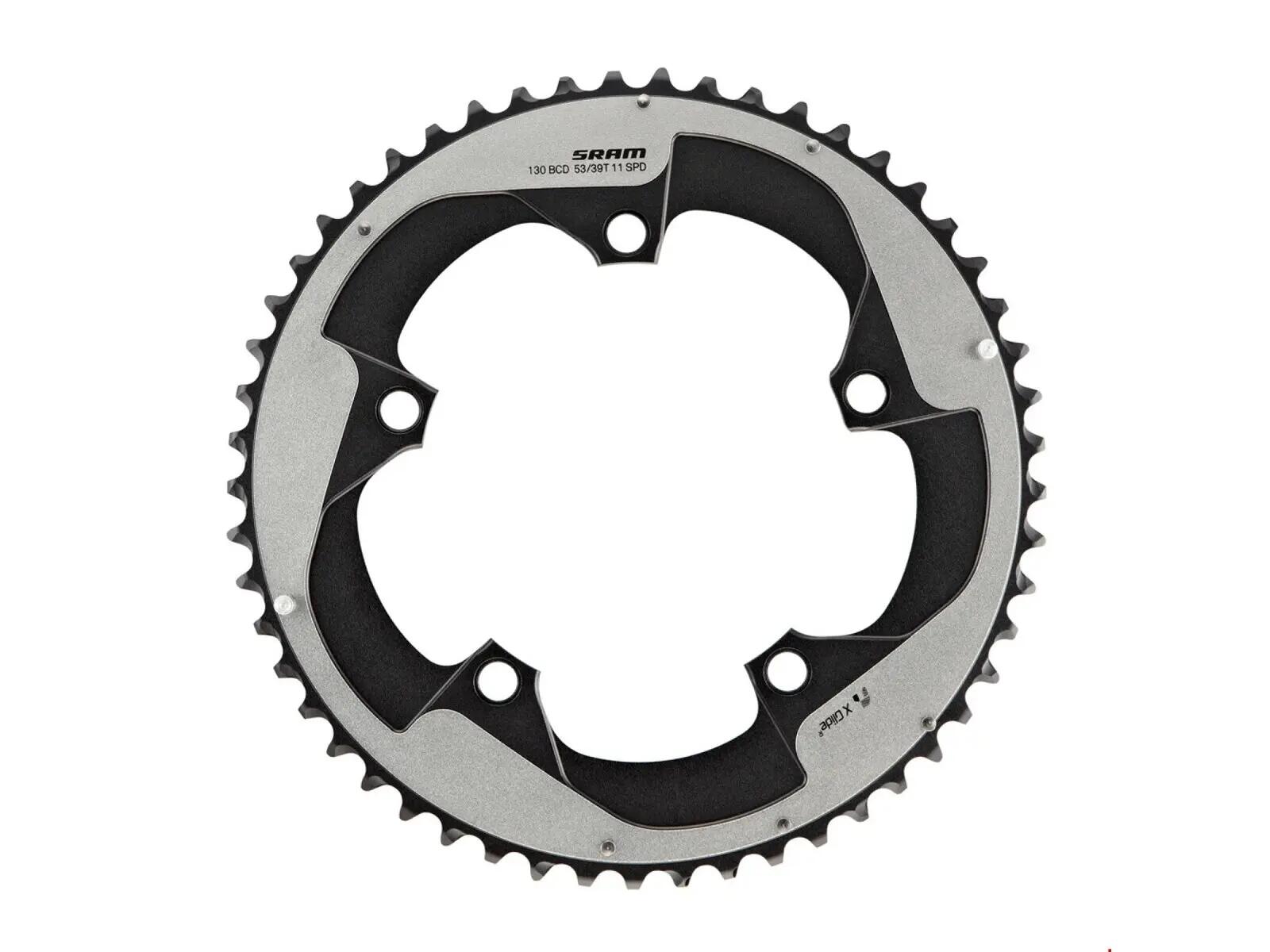 Sram Chain Ring Road Force22 Black - Imagine 1