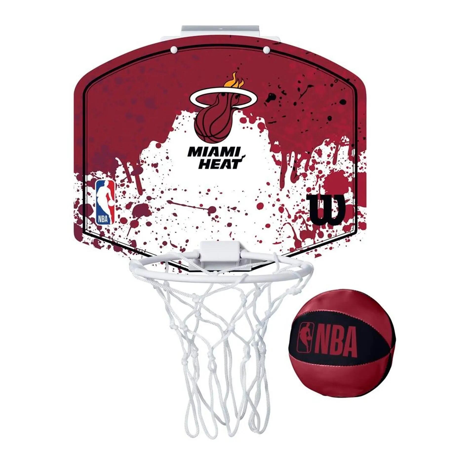 Wilson Nba Team Mini Hoop Heat Multicolor - Imagine 1