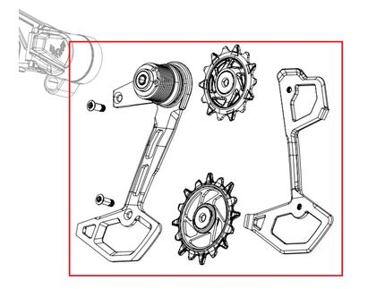 Sram Rear Derailleur Cage Assembly Kit Xxsl T-type Eagle Axs