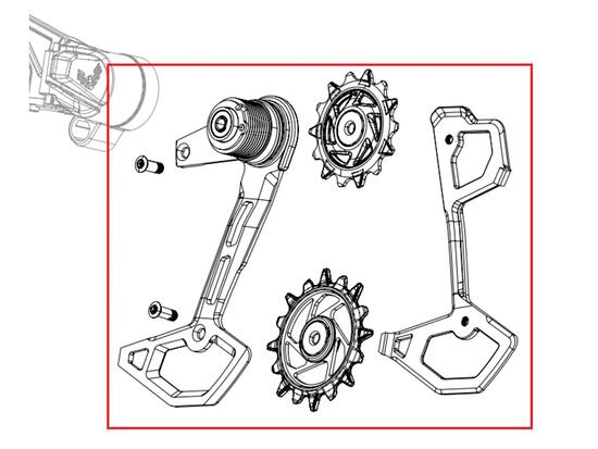 Sram Rear Derailleur Cage Assembly Kit Xxsl T-type Eagle Axs