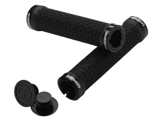 Sram-Griffe mit Verriegelung, Doppelklemmen und Endstopfen, schwarz