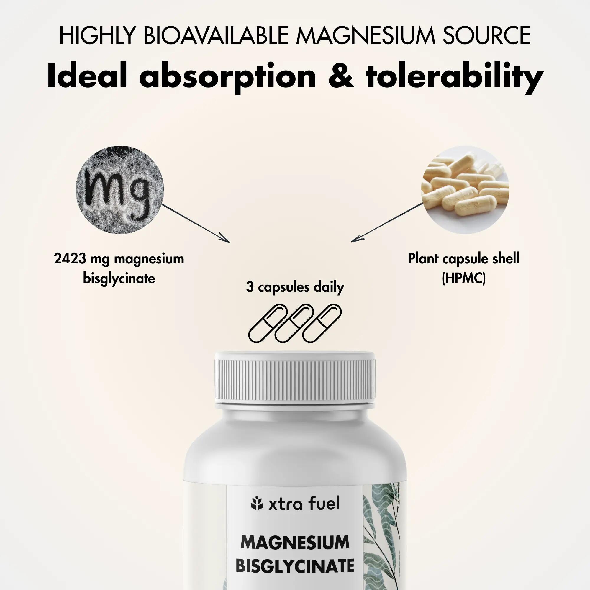 Magnesium Bisglycinate Capsules – Magnesium Glycinate – 240 capsules 3/11