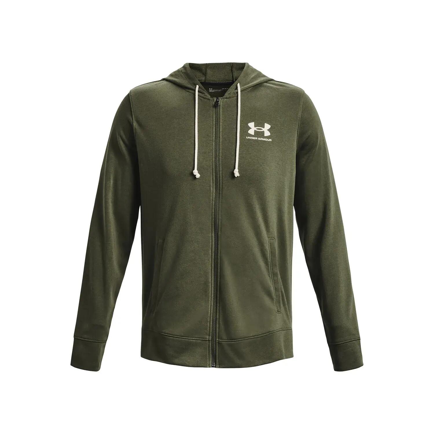 Bluza Męska Under Armour Rival Terry Lc Fz Zielony Zielony 1/8