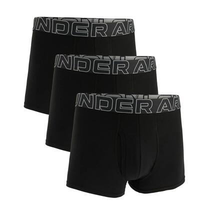 Herren-Boxershorts im 3er-Pack Under Armour M Perf Cotton 3in Schwarz Schwarz